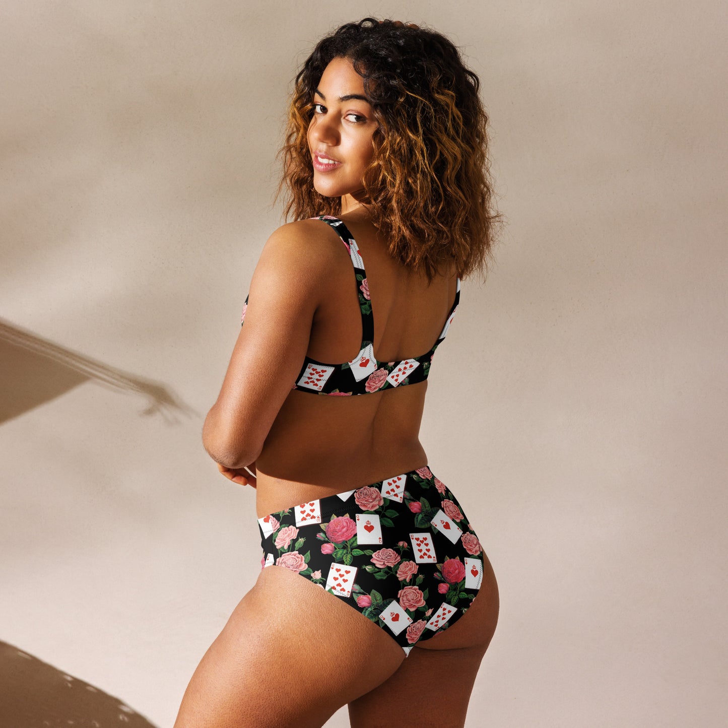 Queen of Coeurs et Fleurs Eco high-waisted bikini