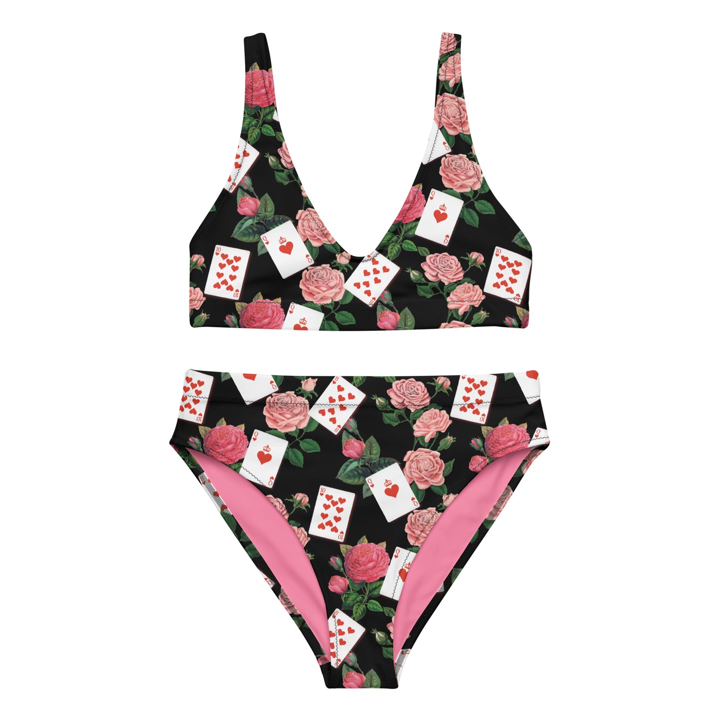 Queen of Coeurs et Fleurs Eco high-waisted bikini