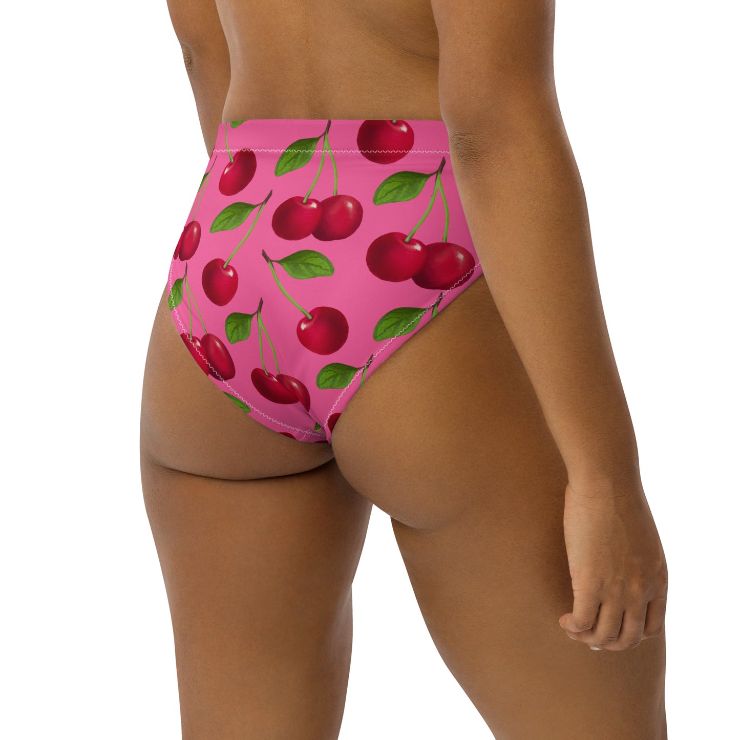 Mon Cherie Candy Pink Eco High Waisted Bikini Bottom