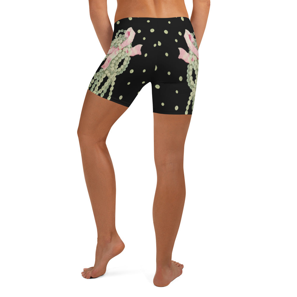 Vintage Pearl Statement Black Hot Pant Shortie