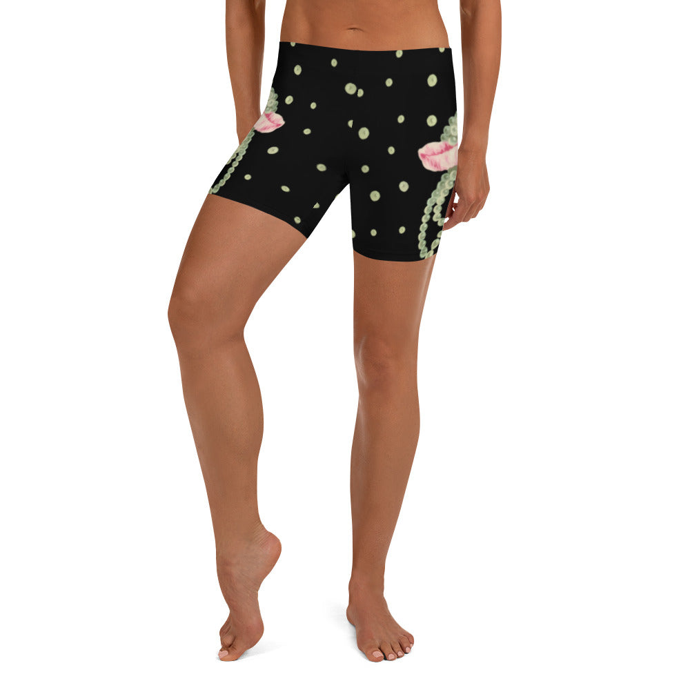 Vintage Pearl Statement Black Hot Pant Shortie