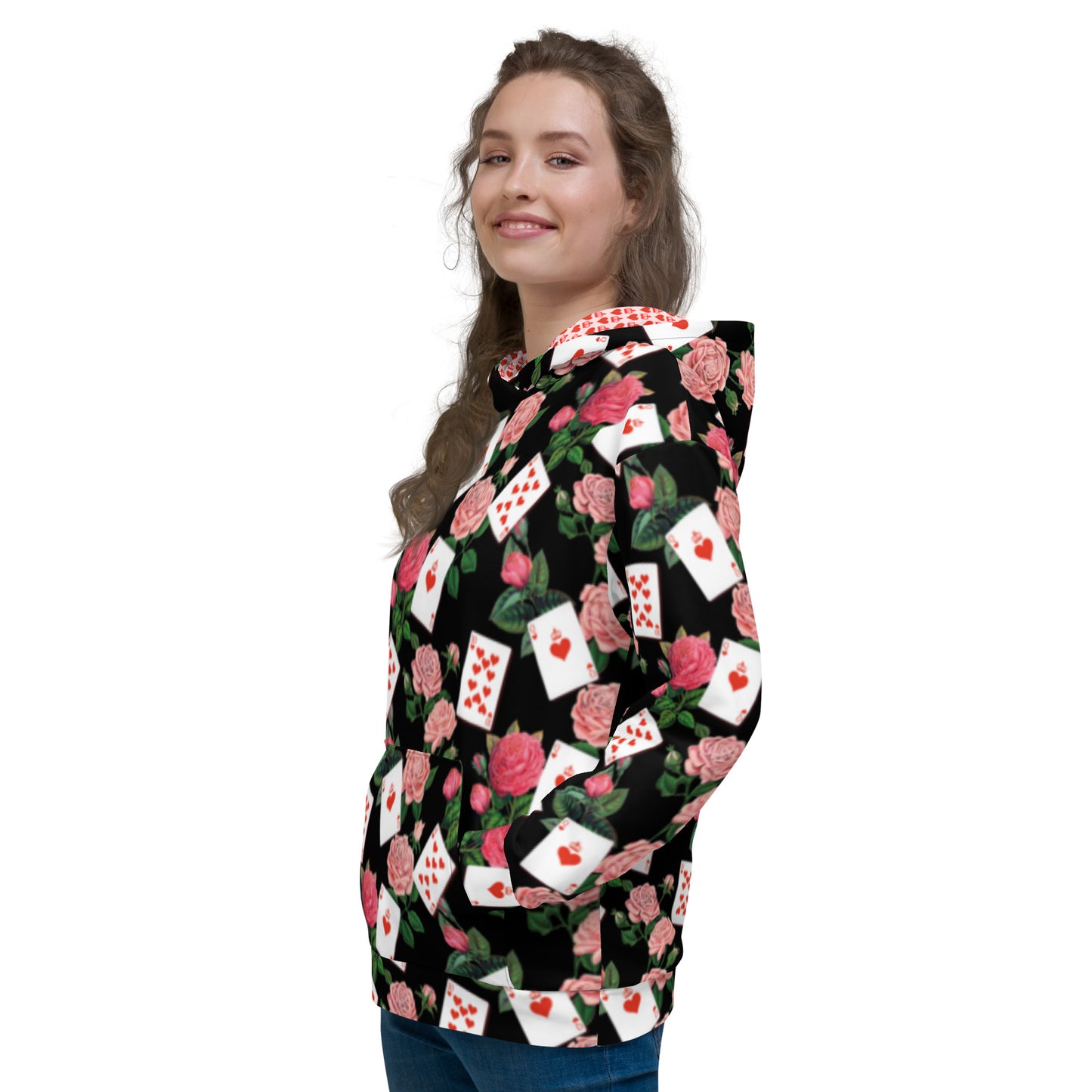 Queen of Coeurs et Fleurs Hoodie