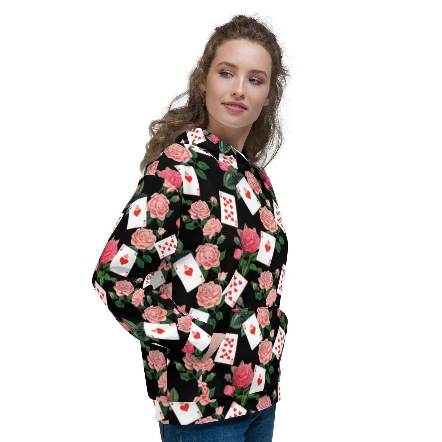 Queen of Coeurs et Fleurs Hoodie