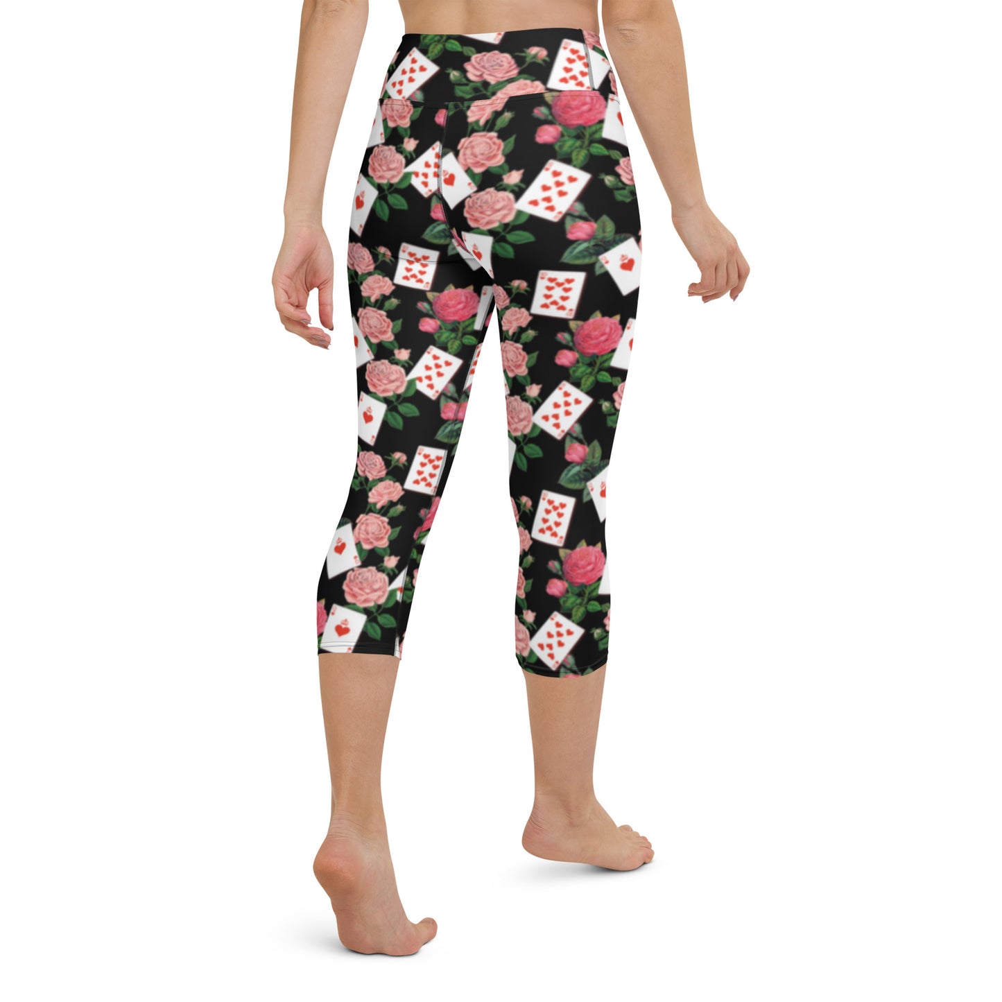 Queen of Coeurs et Fleurs Yoga Capri Leggings