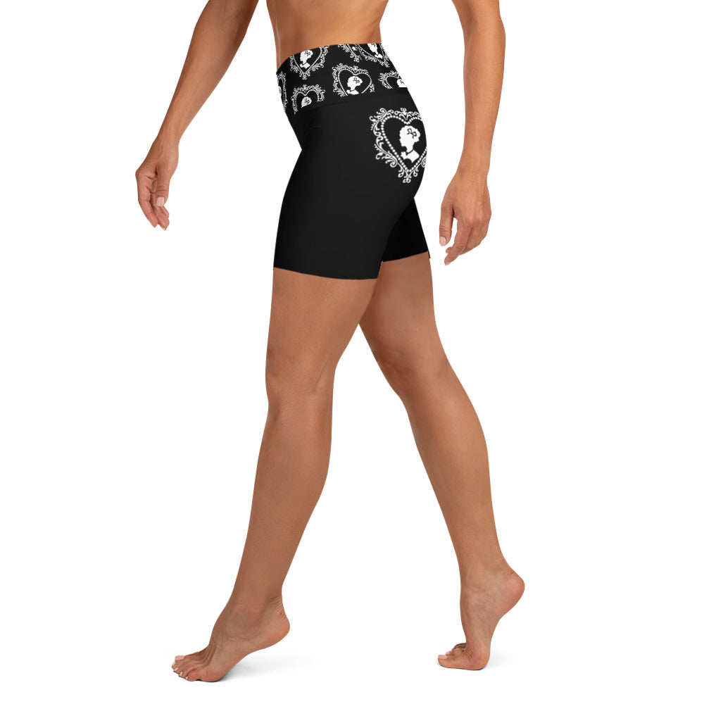 Cameo High Waisted Yoga Black Biker Shorts