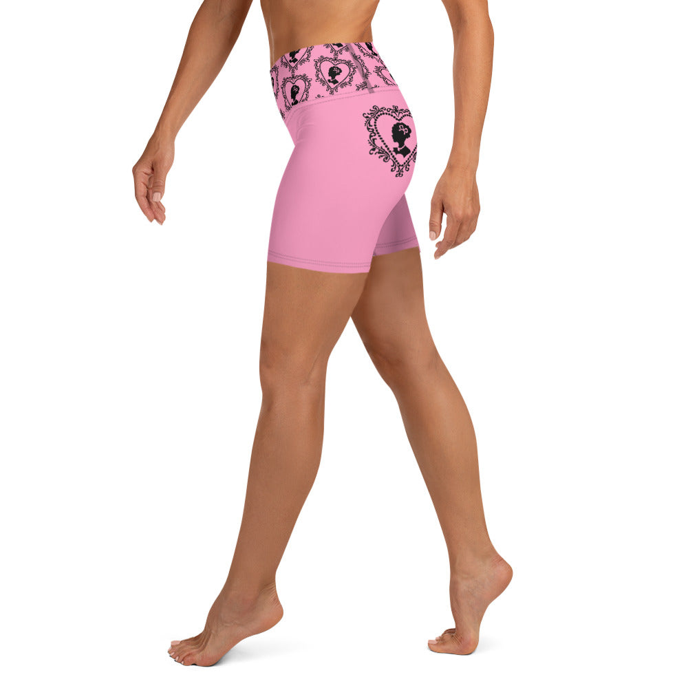 Cameo High Waisted Yoga Candy Pink Biker Shorts