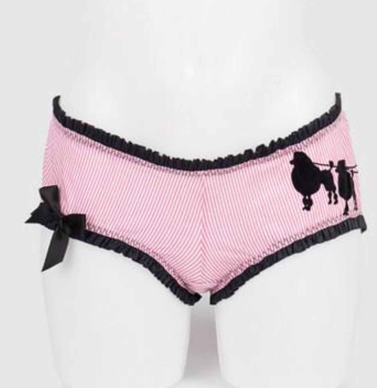 Poodles in Love PINK Stripe Bow Pant