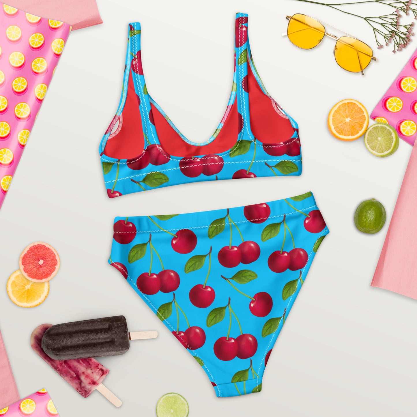 Mon Cherie Sky Blue Eco High Waisted Bikini
