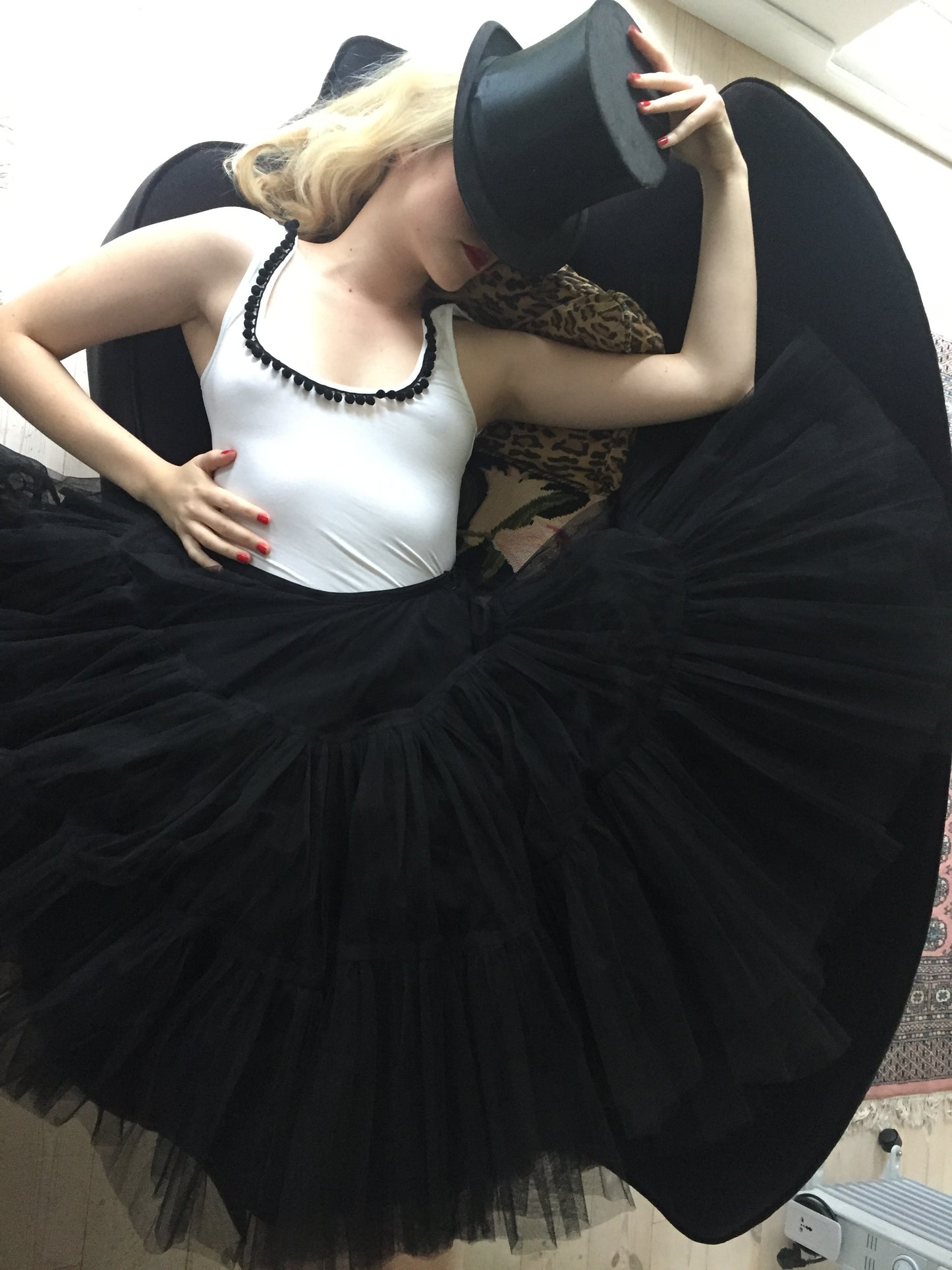 Poodles in Love WHITE with Black Vest