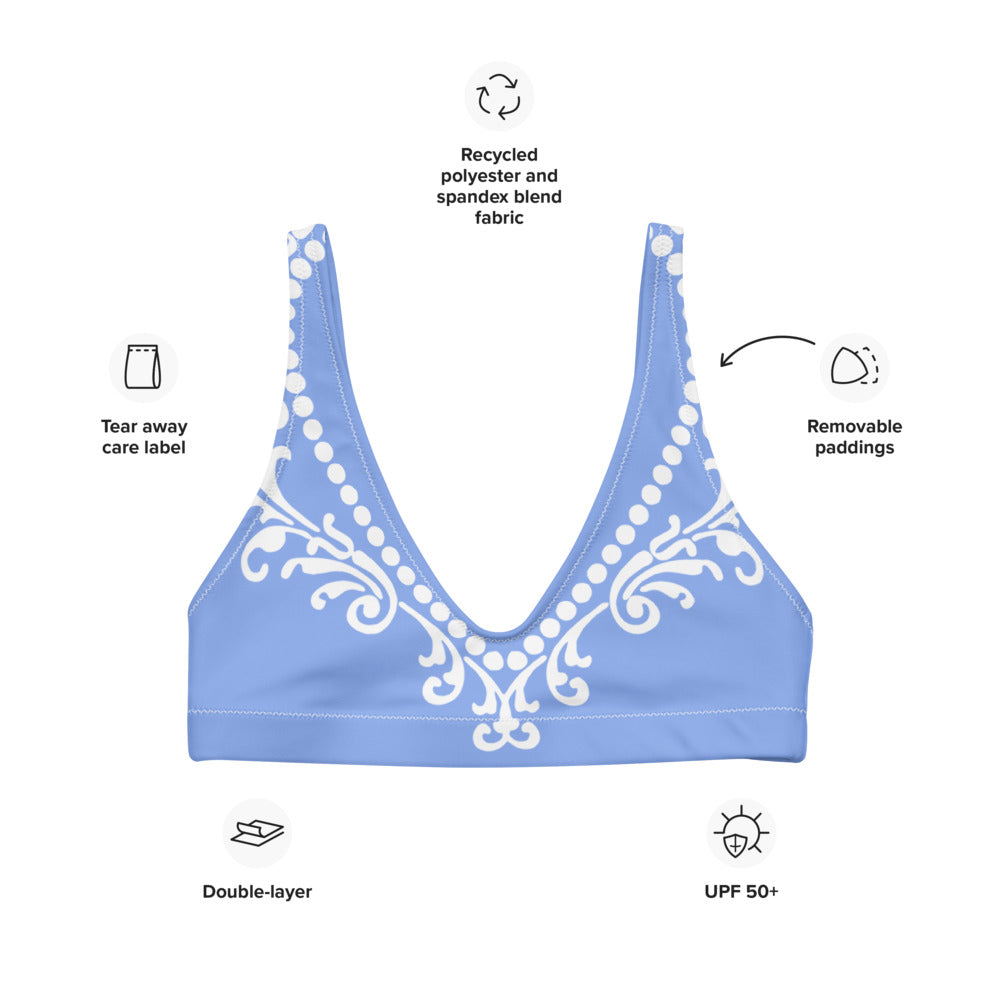 Cameo Porcelain Blue Eco Bikini Top