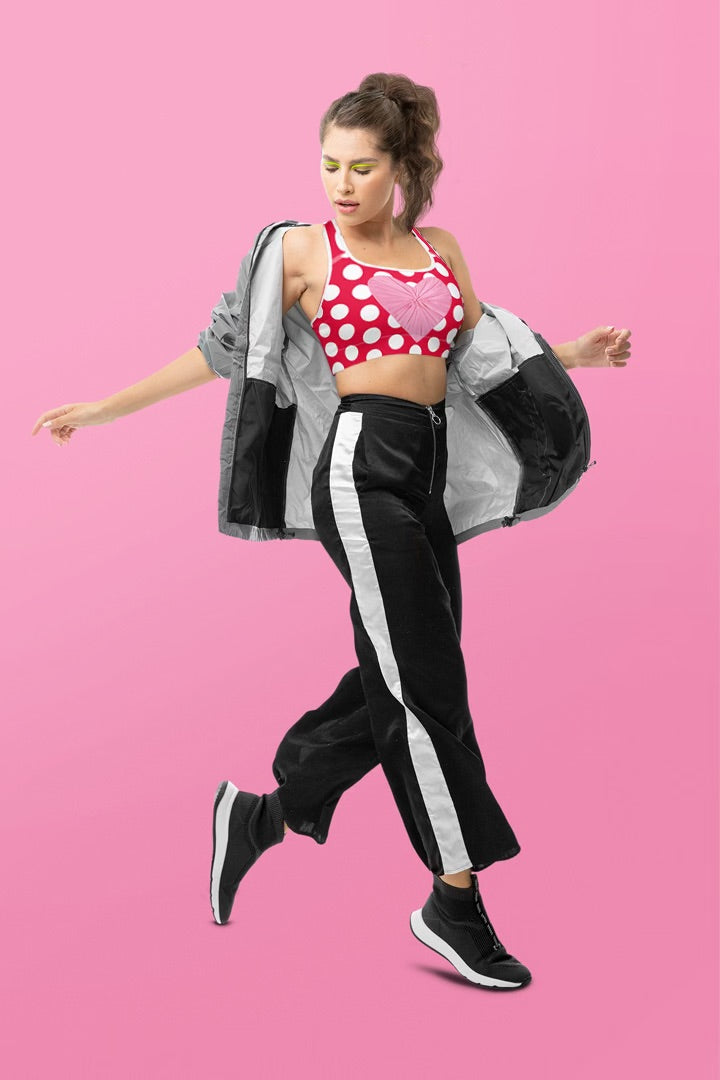 Red Hot Polka Dot Sports Bralette