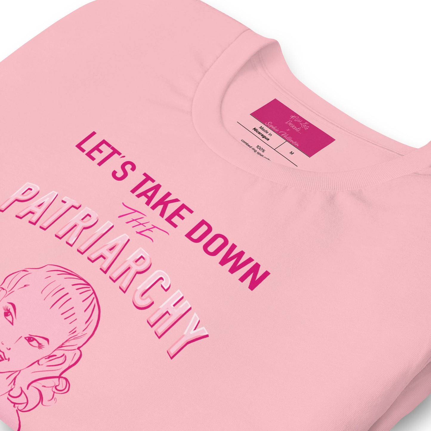 Lets Take Down The Patriarchy Tee in Pink or Ocean Blue