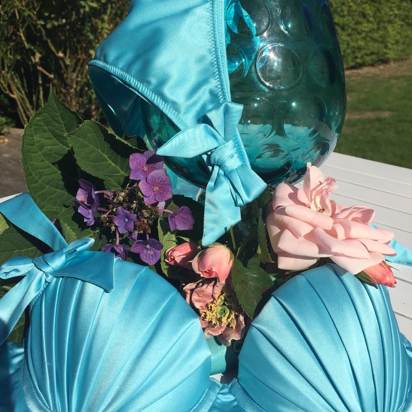 Chocolate Box BLUE Hand-Pleated Bra