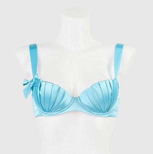 Chocolate Box BLUE Hand-Pleated Bra