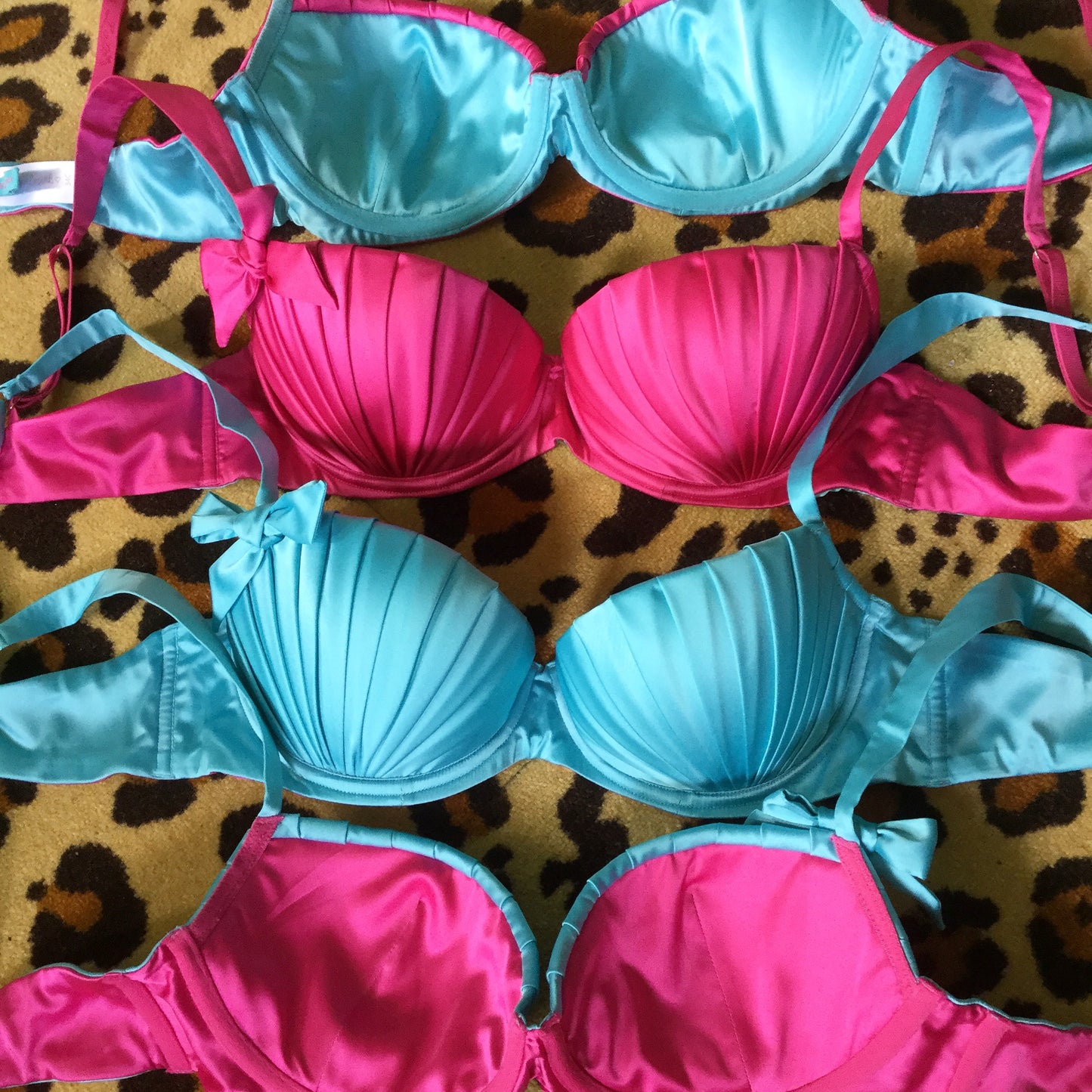 Chocolate Box BLUE Hand-Pleated Bra