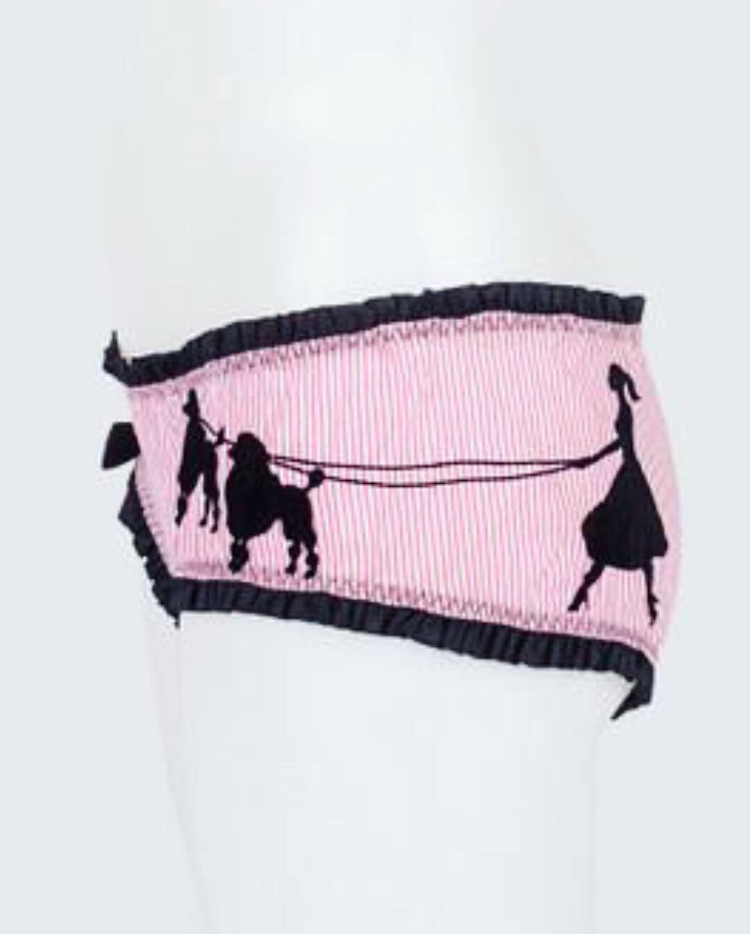 Poodles in Love PINK Stripe Bow Pant