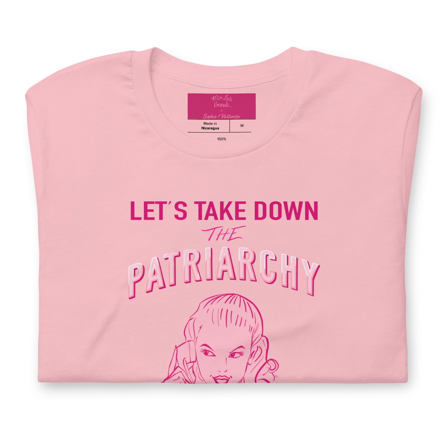 Lets Take Down The Patriarchy Tee in Pink or Ocean Blue