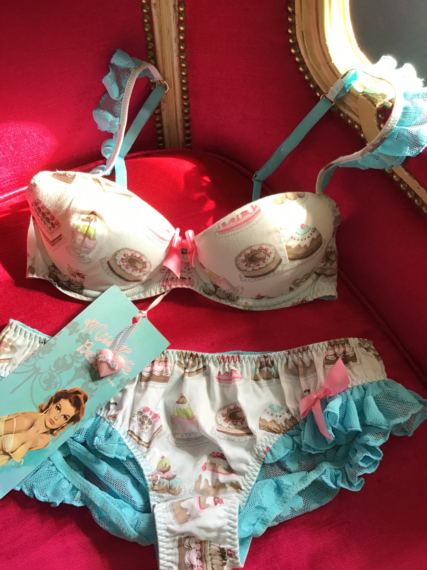 Les Patisseries De Lala BLUE Frilly Knickers