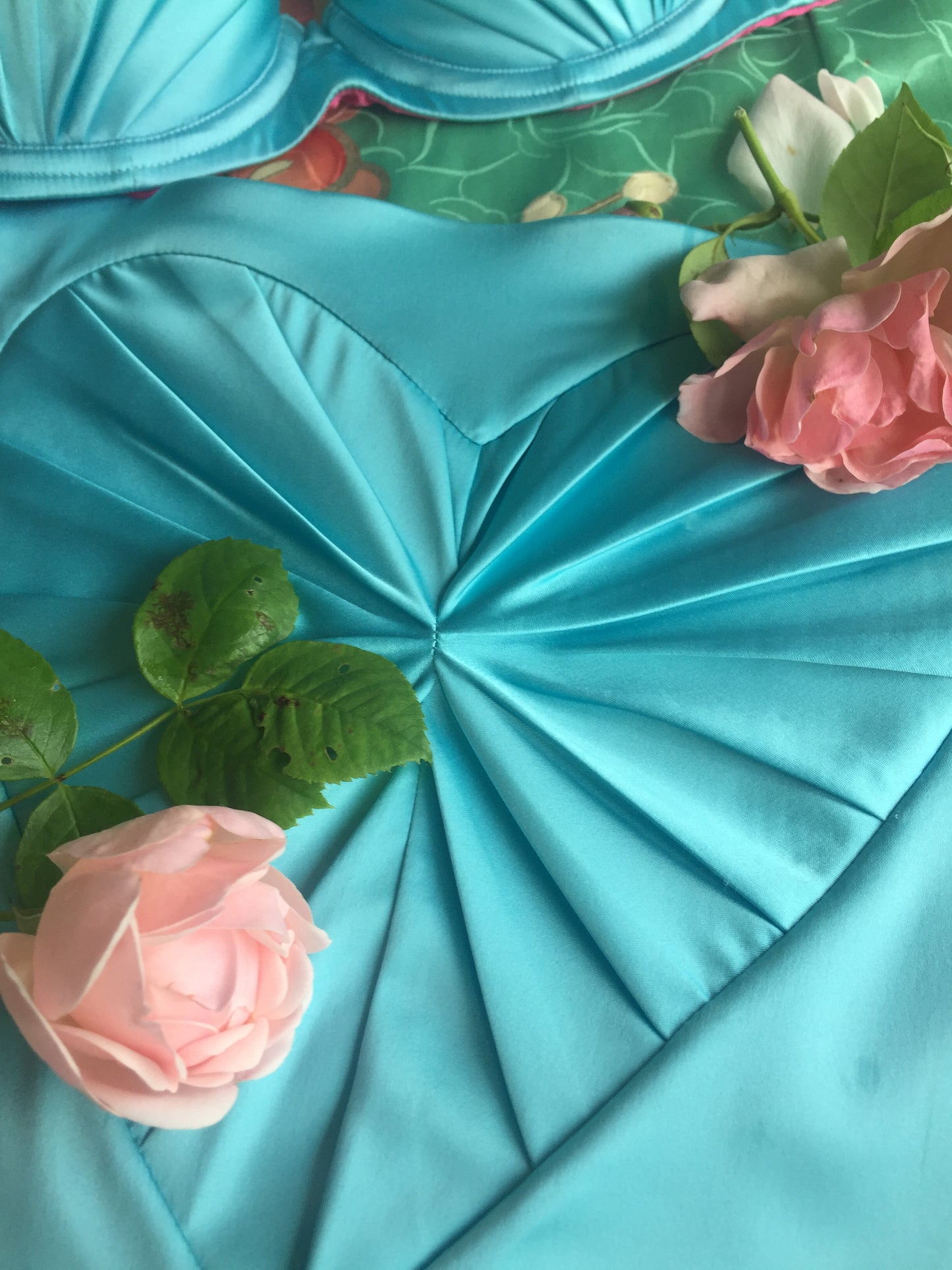 Chocolate Box BLUE Hand Pleated Heart Back Knicker