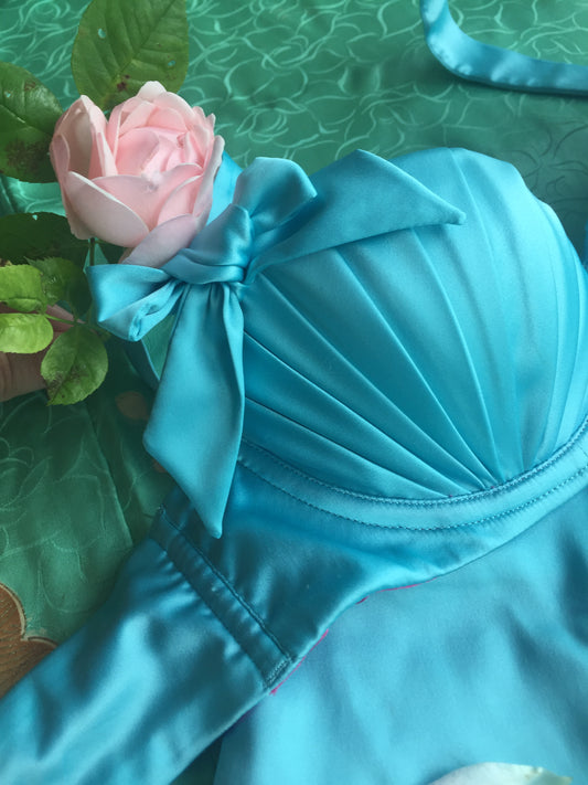 Chocolate Box BLUE Hand-Pleated Bra