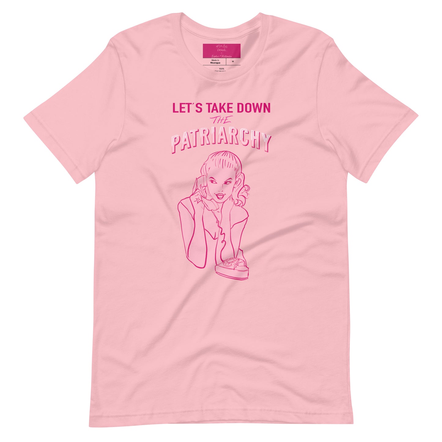 Lets Take Down The Patriarchy Tee in Pink or Ocean Blue