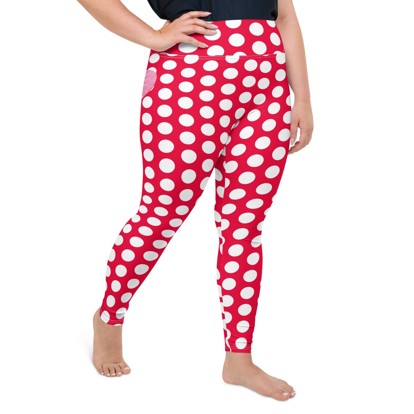 Red Hot Polka Dot Curve Plus Size Leggings