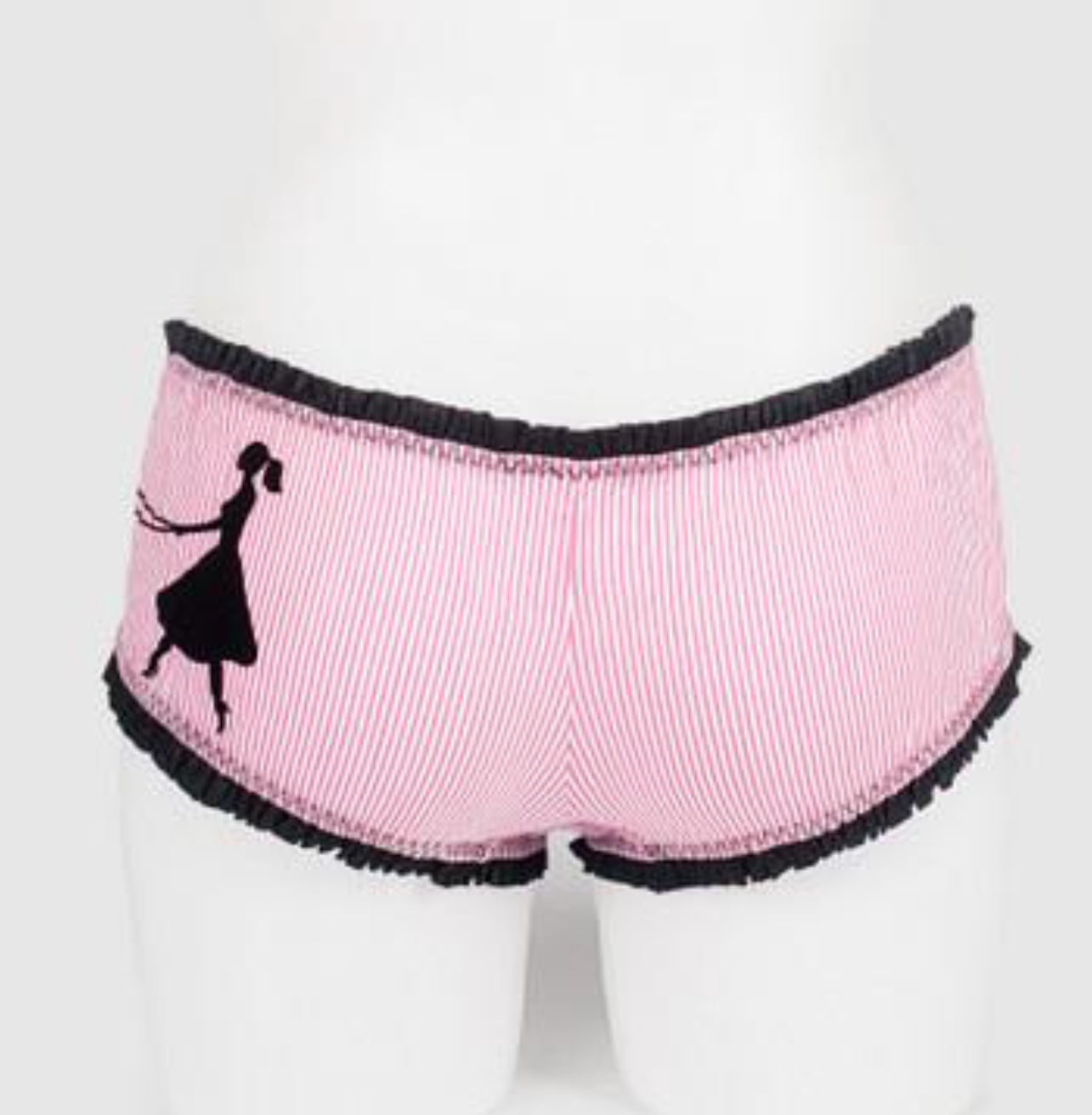 Poodles in Love PINK Stripe Bow Pant
