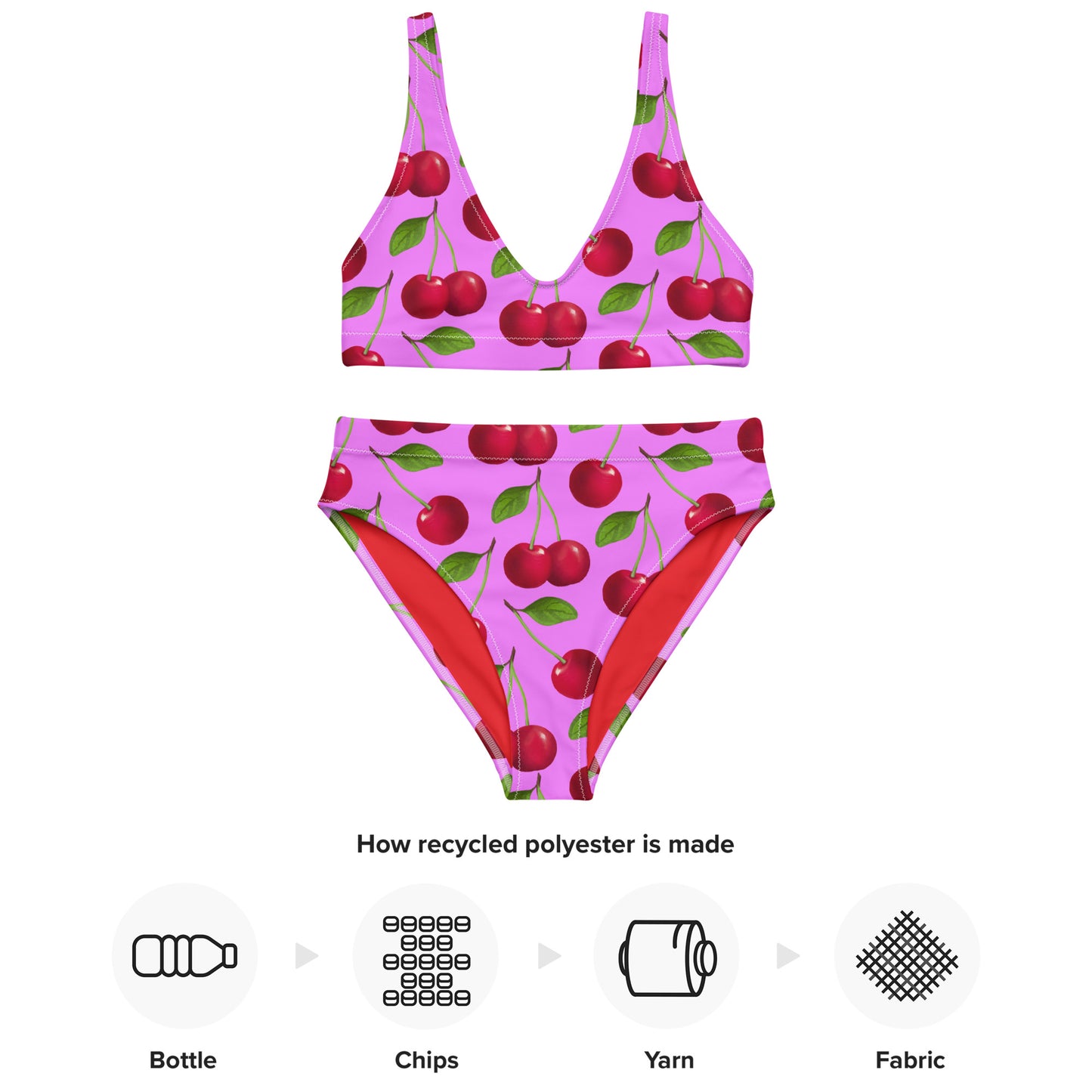 Mon Cheri Lilac Eco high-waisted bikini