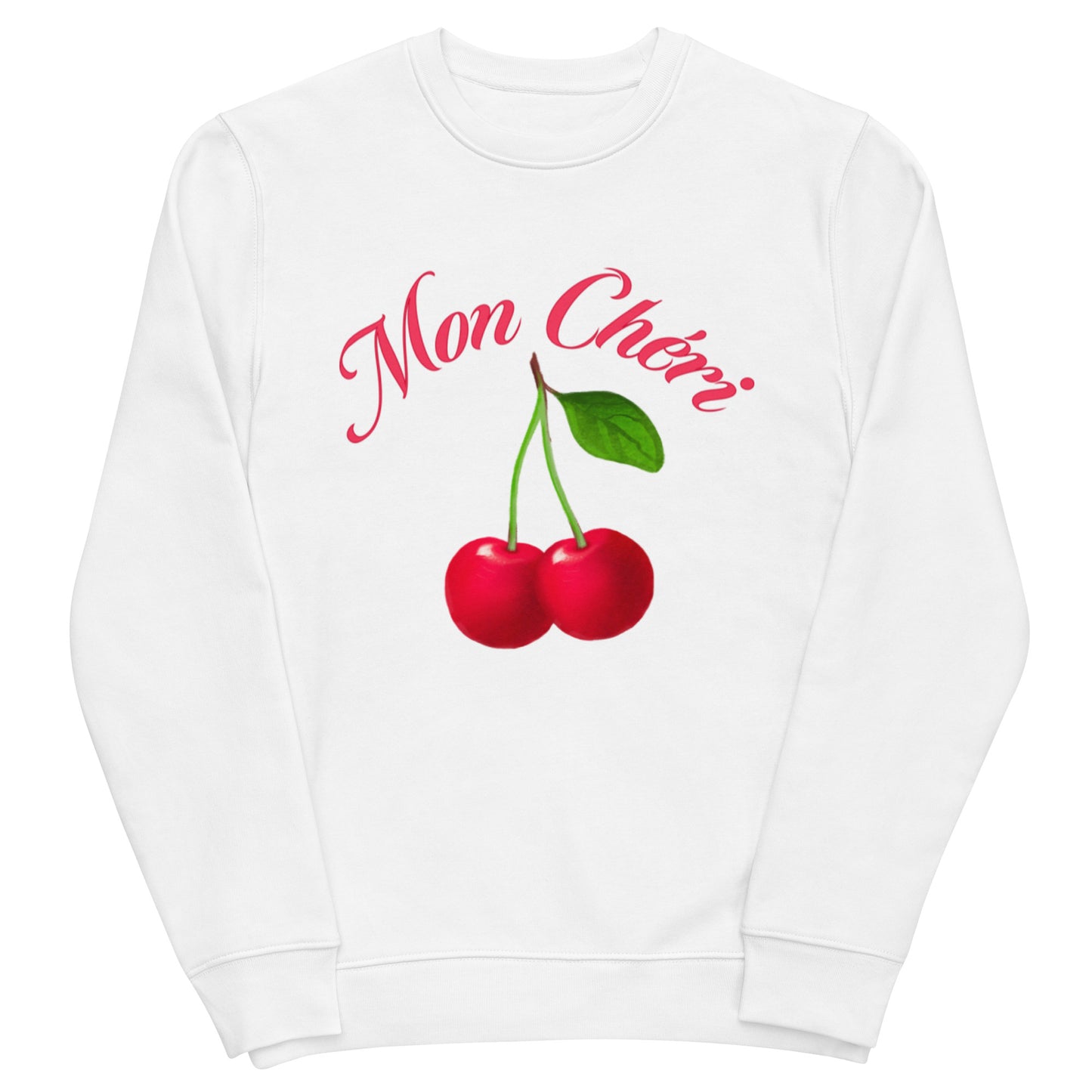 Mon Cherie White Unisex Eco Organic Sweatshirt