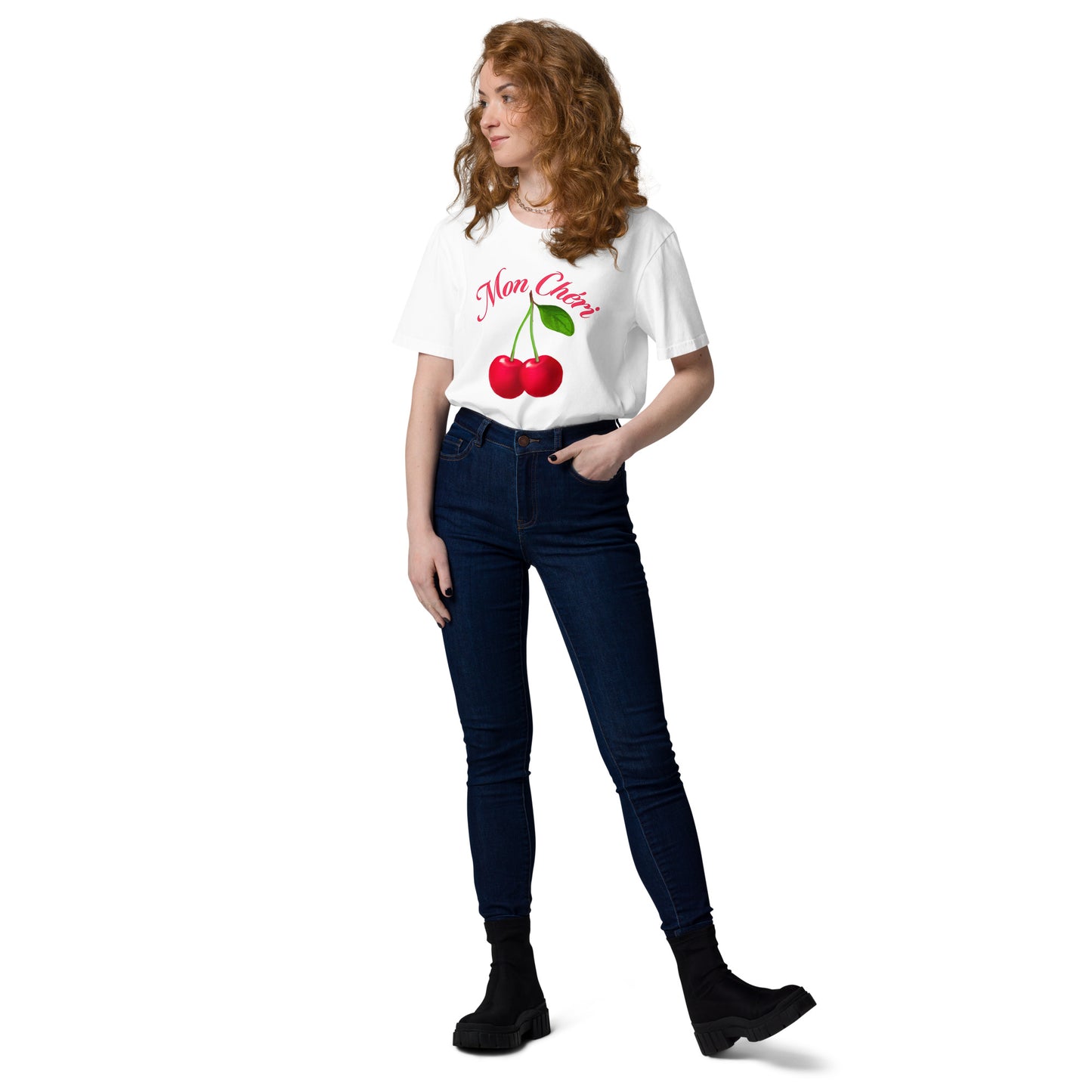 Mon Cheri White Unisex Organic Cotton t-shirt