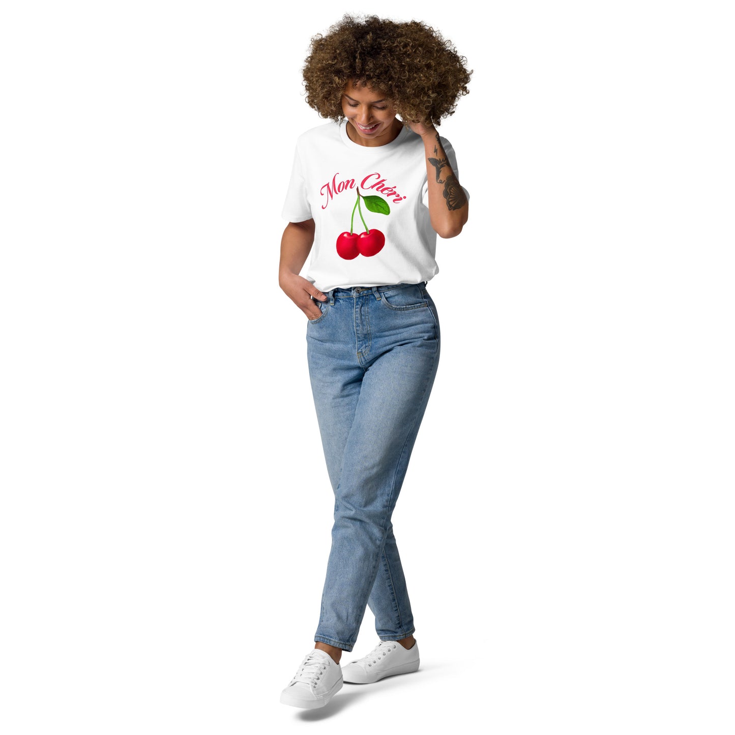 Mon Cheri White Unisex Organic Cotton t-shirt