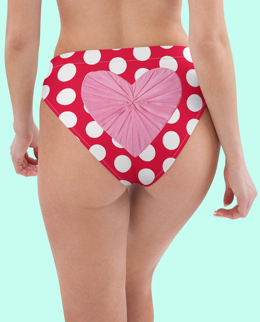 Red Hot Polka Dot Eco Bikini Bottom