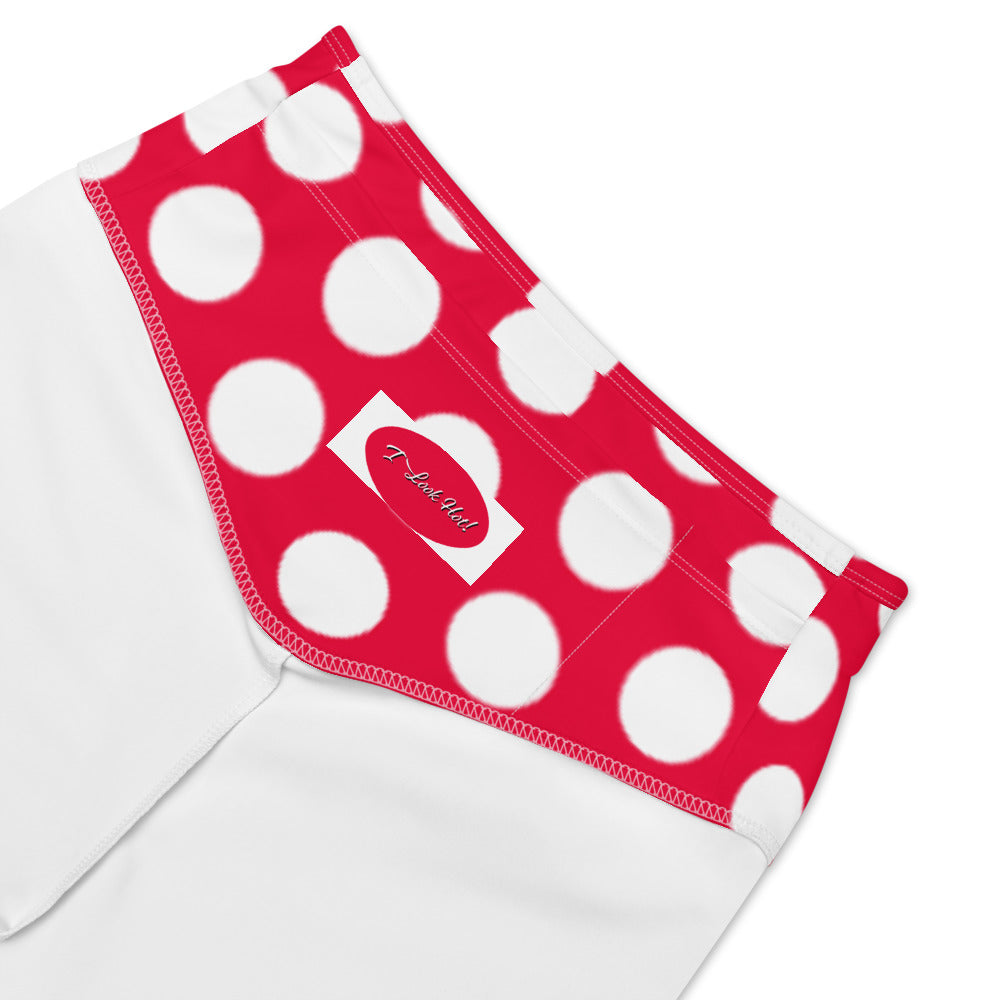 Red Hot Polka Dot Biker Shorts