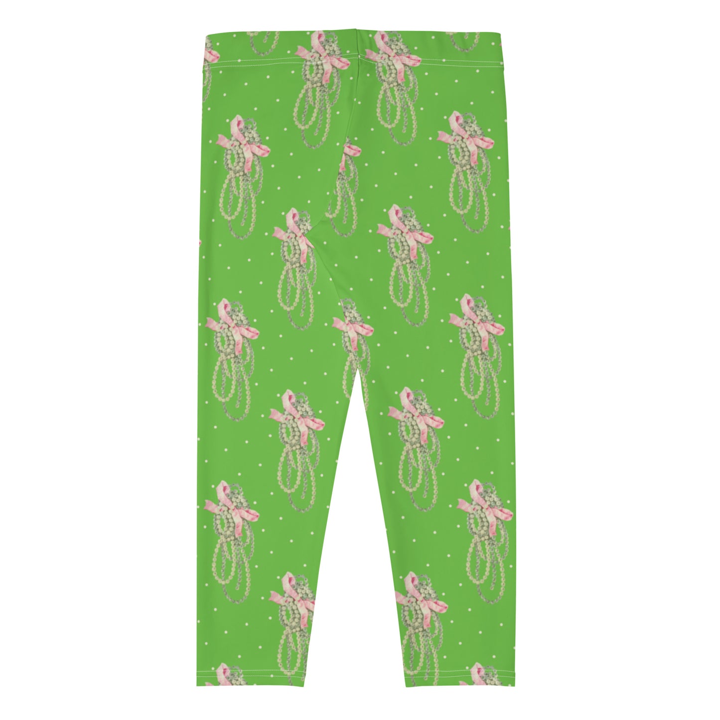 Vintage Pearl Apple Green Capri Leggings