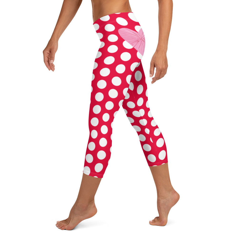 Red Hot Polka Dot Capri Leggings