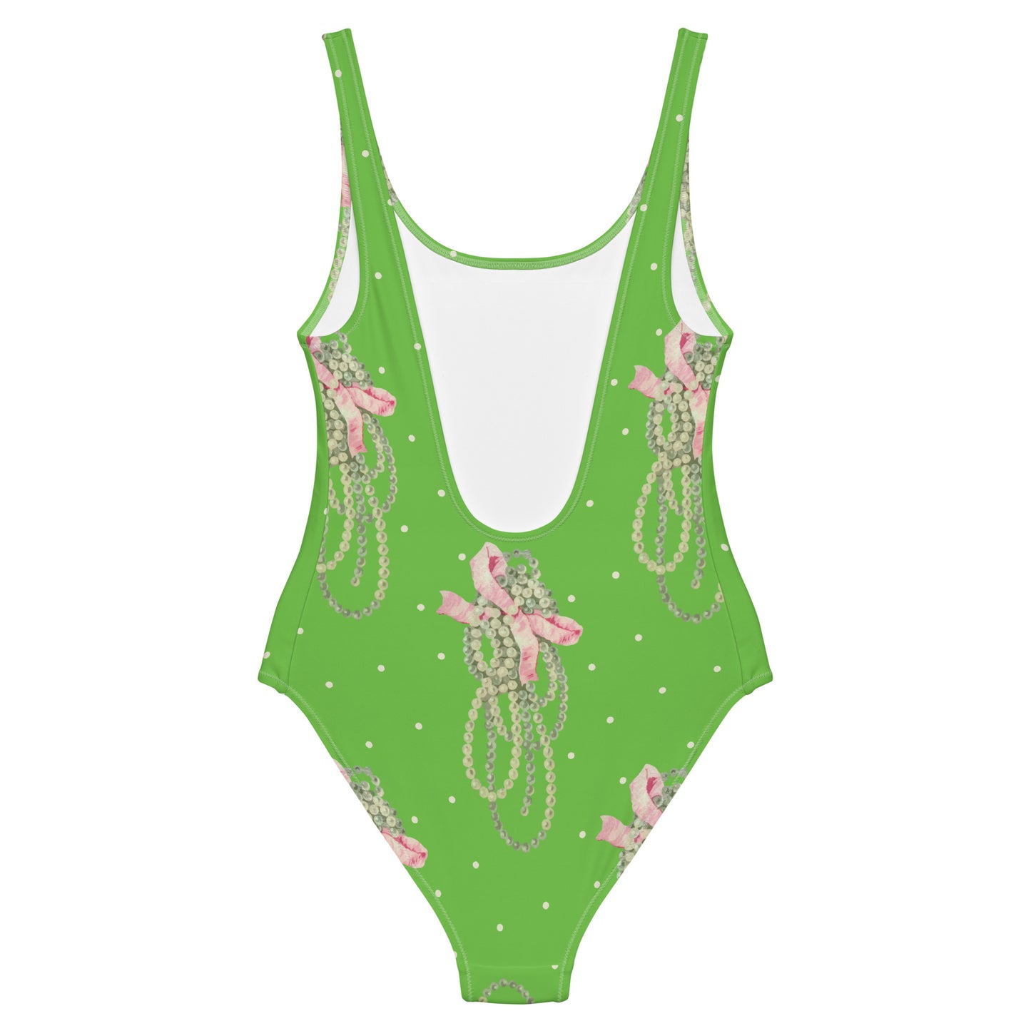 Vintage Pearl Apple Green One-Piece Swimsuit