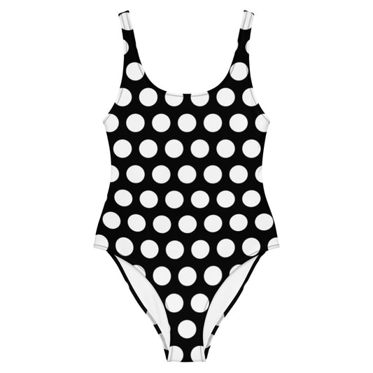 Les Polka Dots Pink Heart One-Piece Swimsuit
