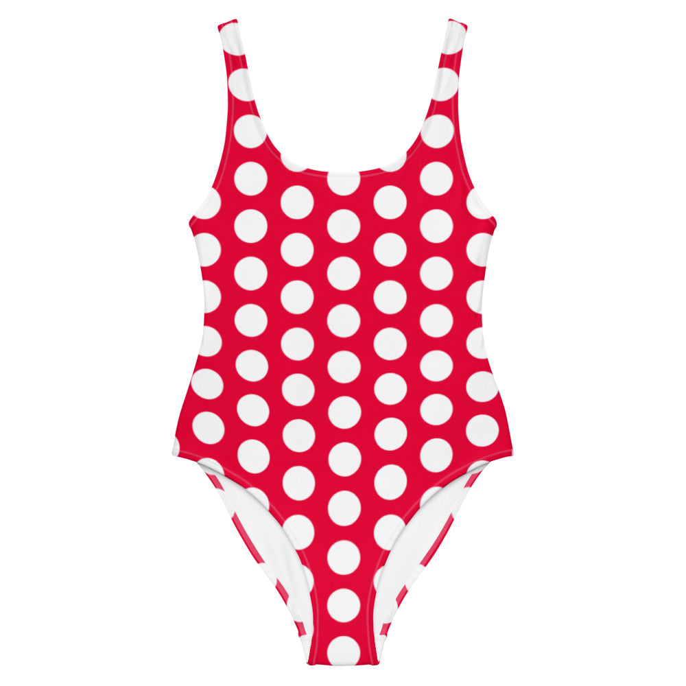 Red Hot Polka Dot One-Piece Swimsuit