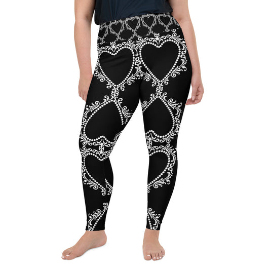 Cameo Curve Leggings Leggings White on Black