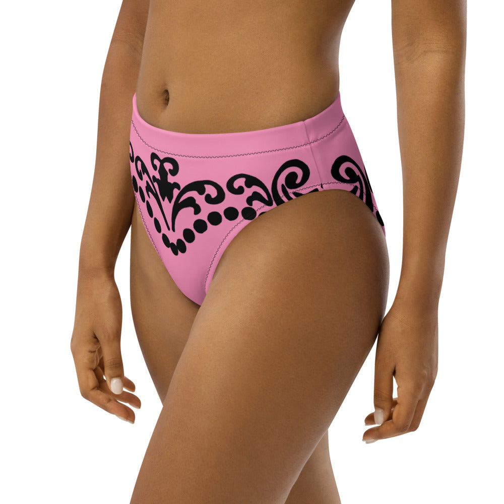 Cameo Candy Pink Eco High Waisted Bikini Bottom