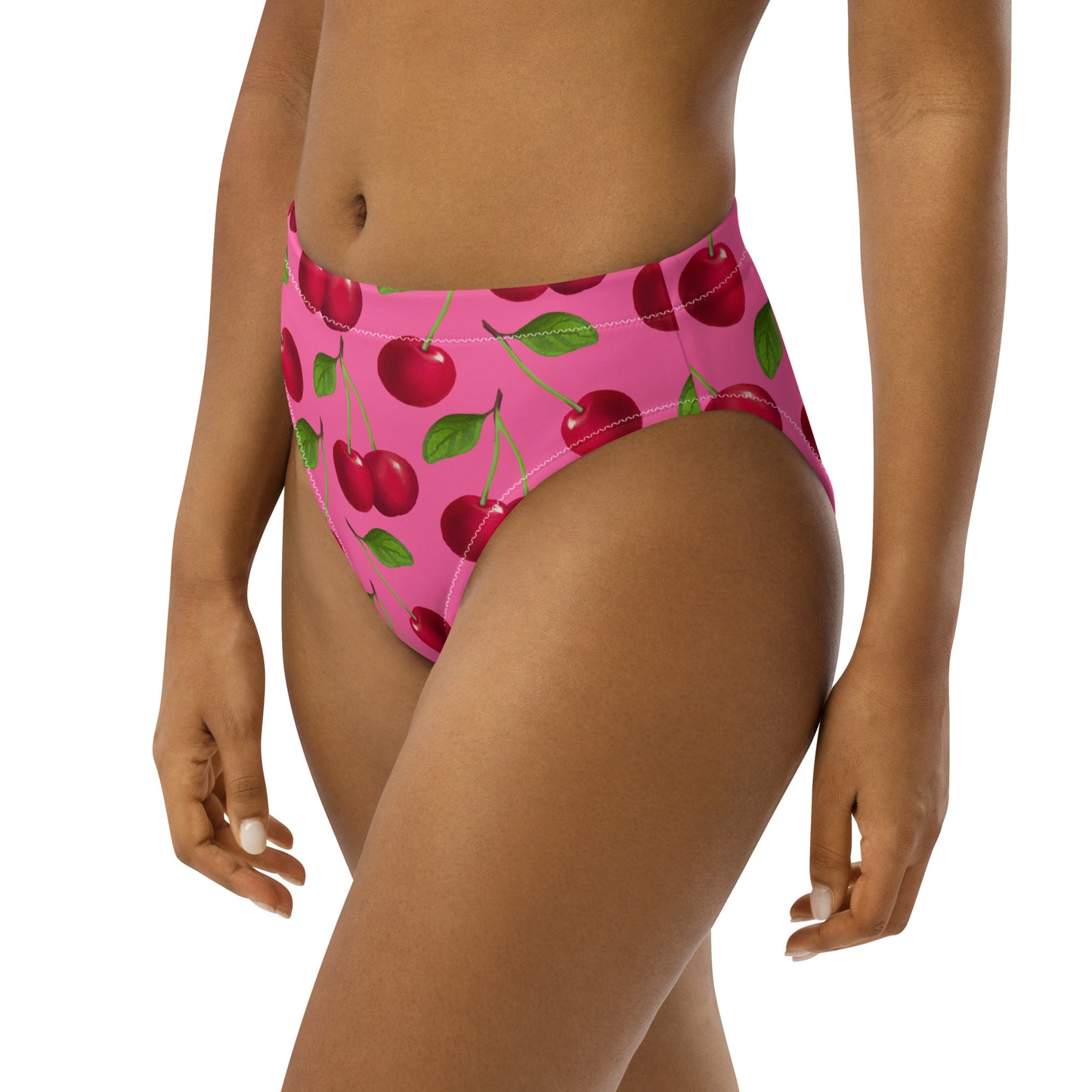 Mon Cherie Candy Pink Eco High Waisted Bikini Bottom