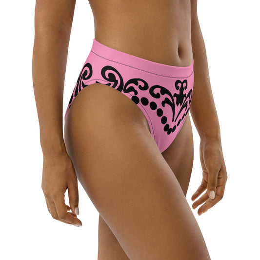 Cameo Candy Pink Eco High Waisted Bikini Bottom