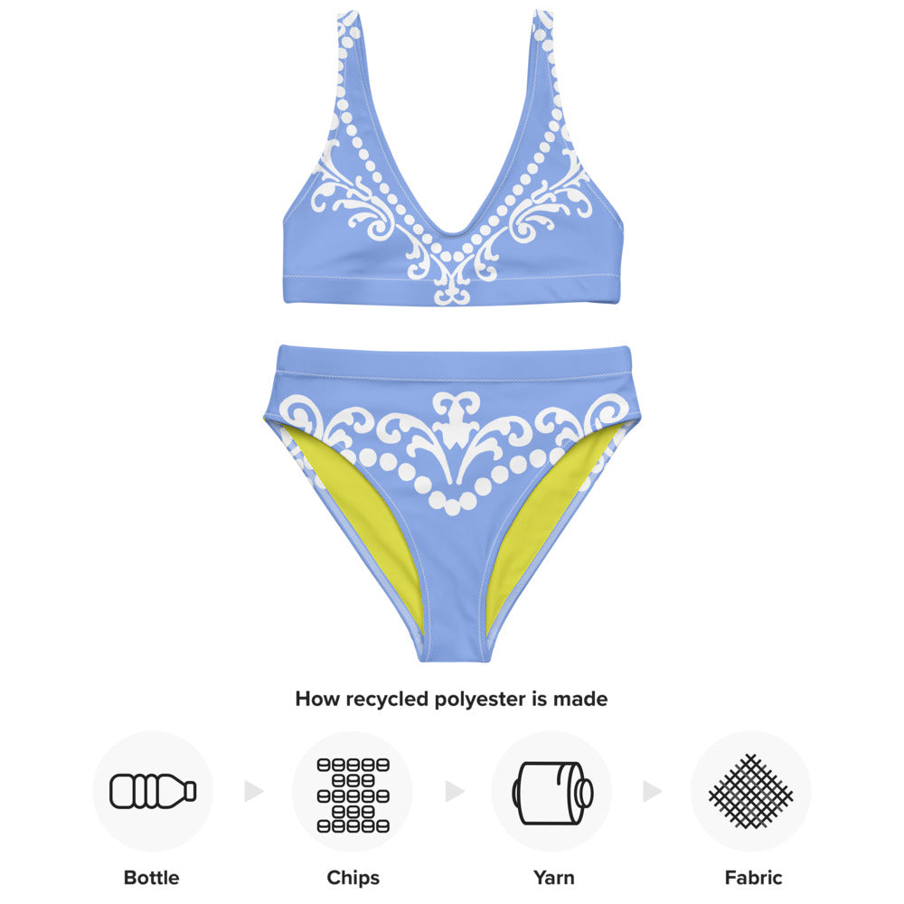 Cameo Porcelain Blue Eco High Waisted Bikini