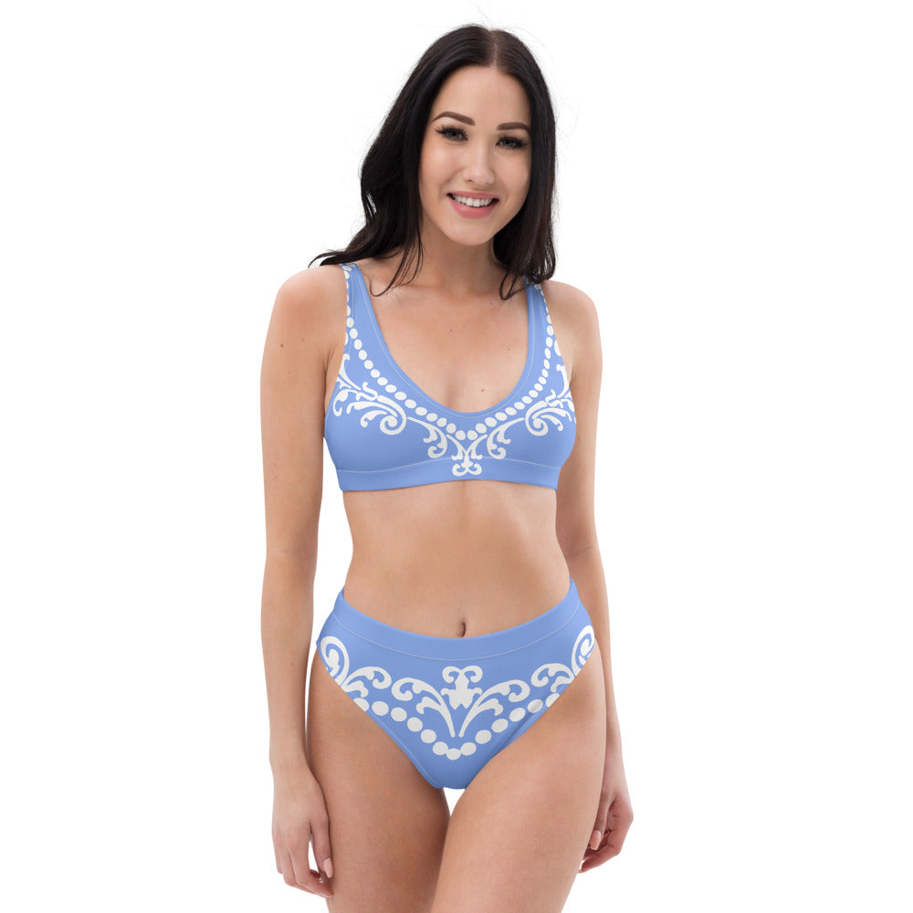 Cameo Porcelain Blue Eco High Waisted Bikini