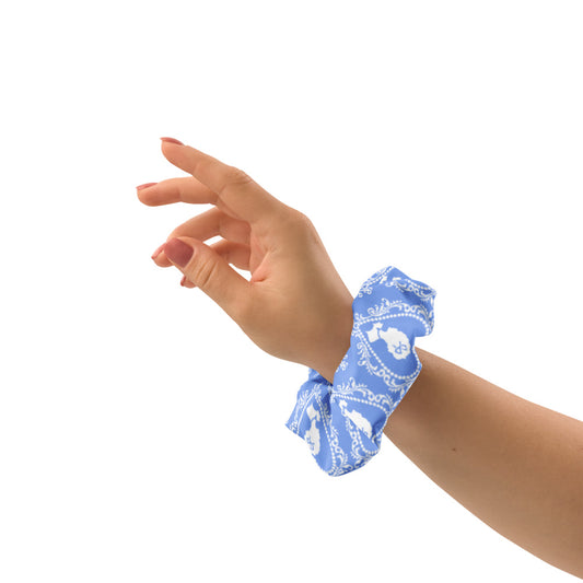 Blue Cameo Eco Scrunchie