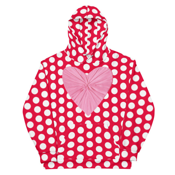 Vintage Pink And Black Polka Dot Men's Hoodie