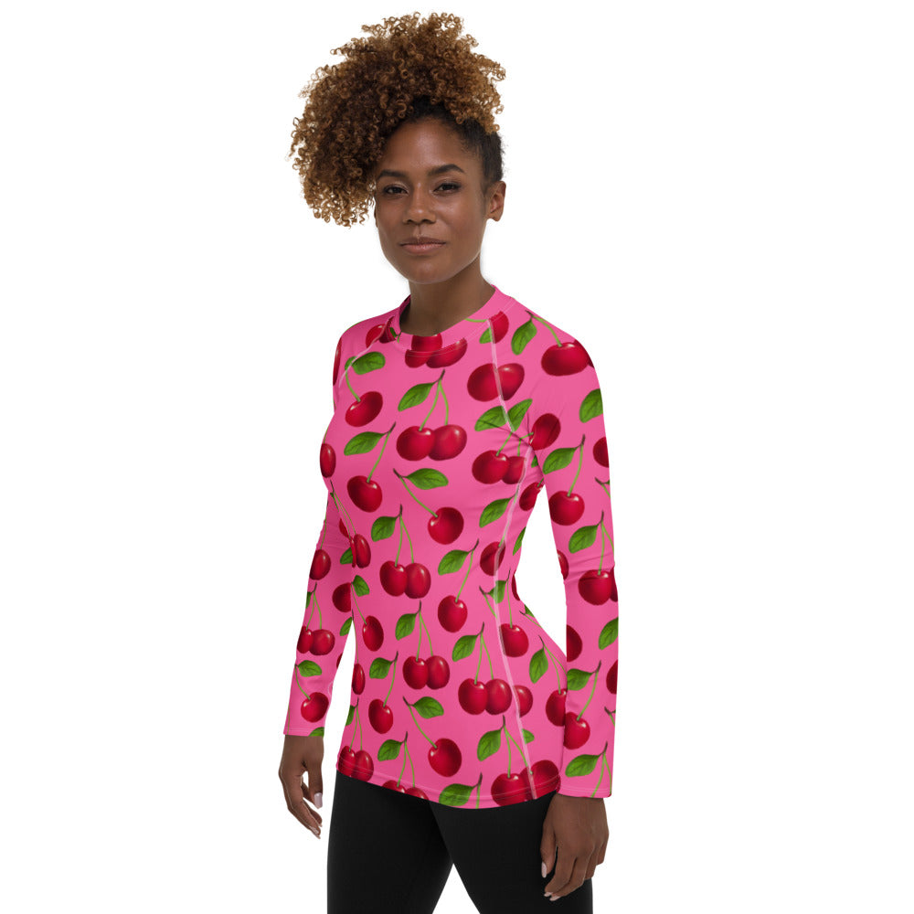 Mon Cherie Pink Long Sleeve Active Wear Top