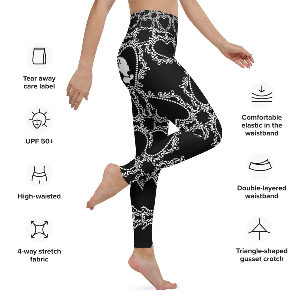 Cameo Black High Waisted Yoga Leggings