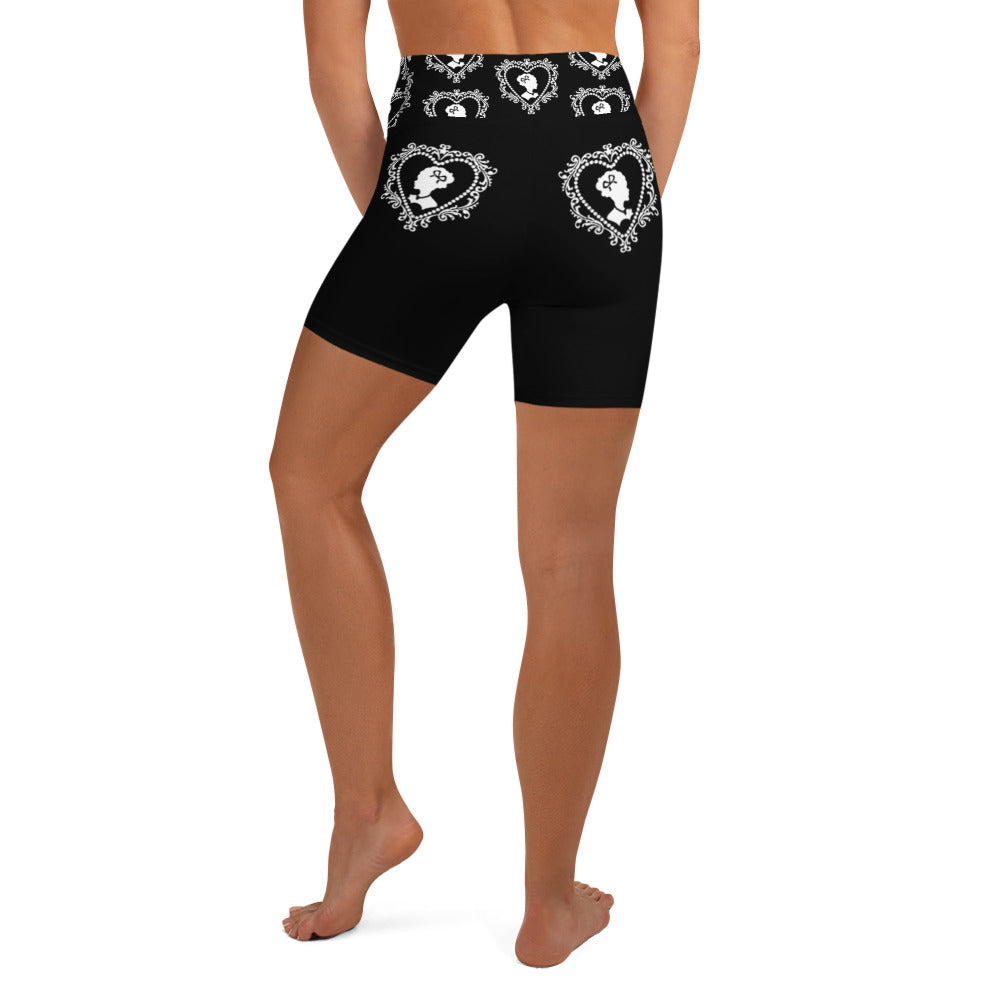 Cameo High Waisted Yoga Black Biker Shorts