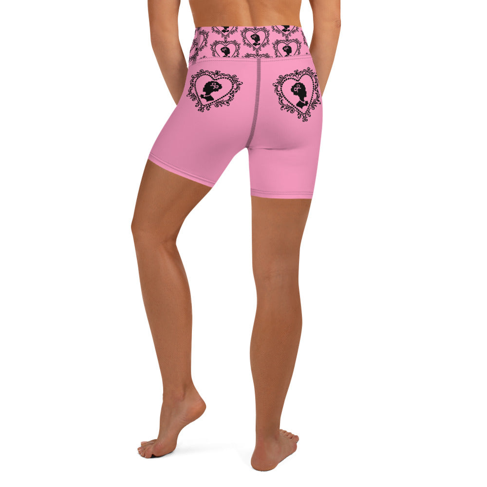 Cameo High Waisted Yoga Candy Pink Biker Shorts